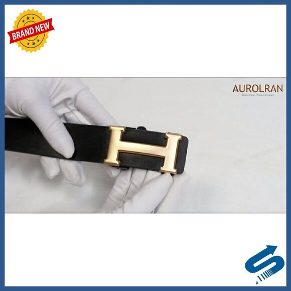 Leather Dress Belt with Automatic Buckle for Business Formal Wear main image 4